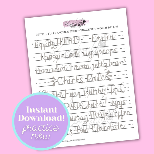 Punny Easter Lettering Phrases | One-Page Creative Practice Download