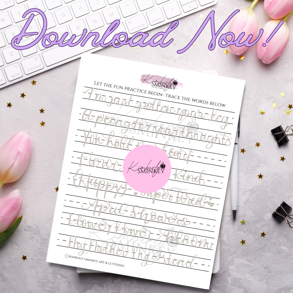 Mother's Day, Spring, Flower Power Punny Lettering Phrases | One-Page Creative Practice Download