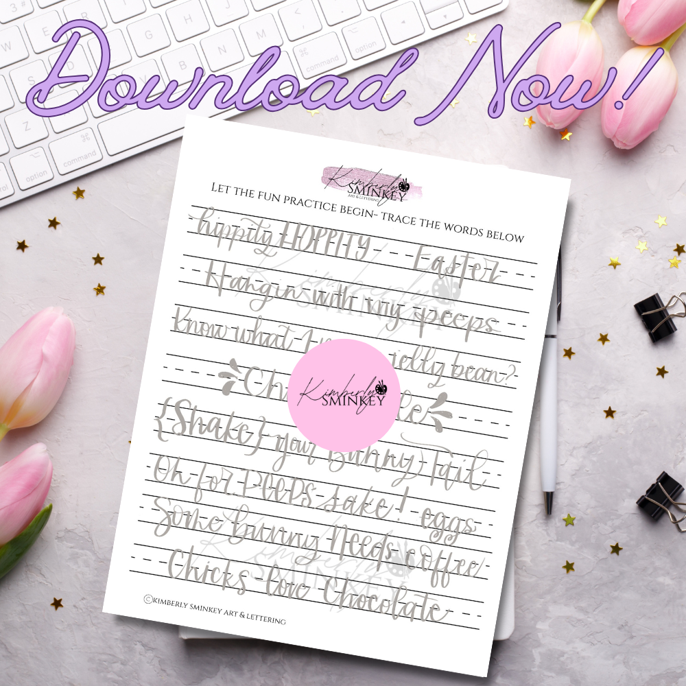 Punny Easter Lettering Phrases | One-Page Creative Practice Download