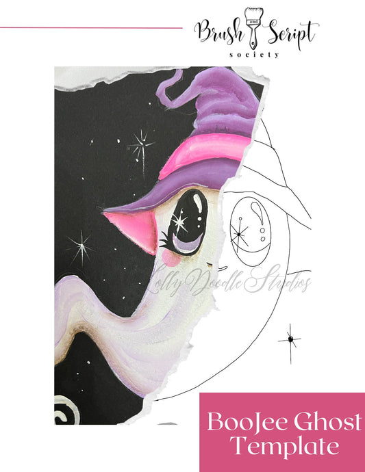 BooJee Ghost Halloween Paint Party Template | Traceable PDF | Personal Use Template | Commercial Use for Members