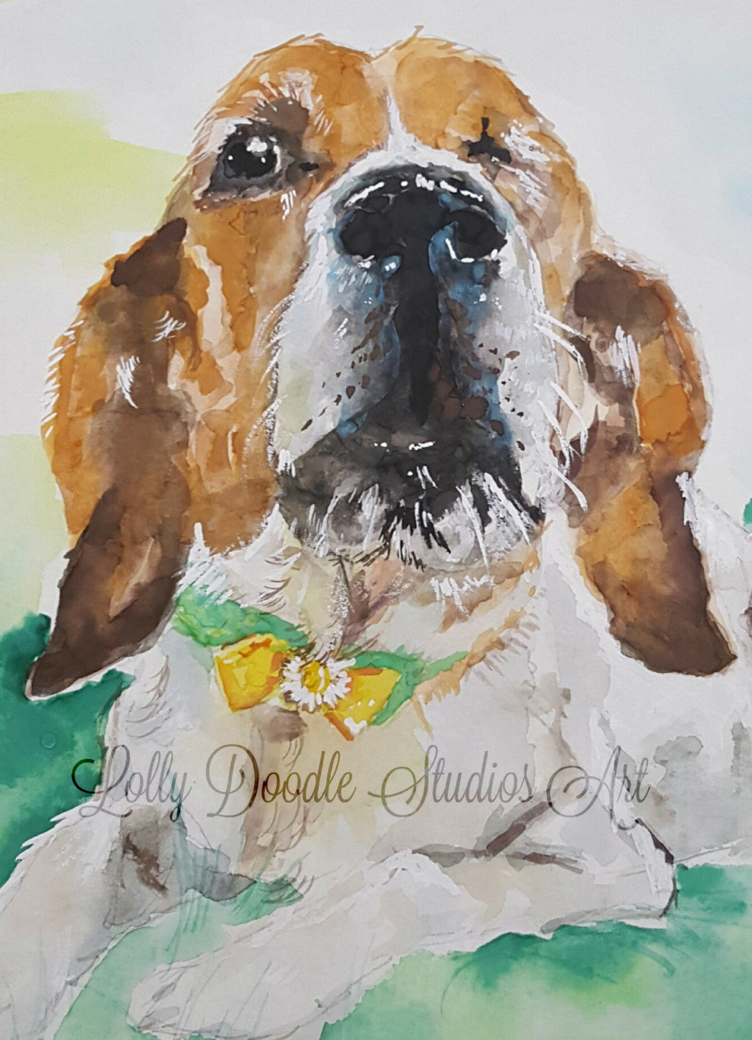Pet Portrait Original Watercolor rendering